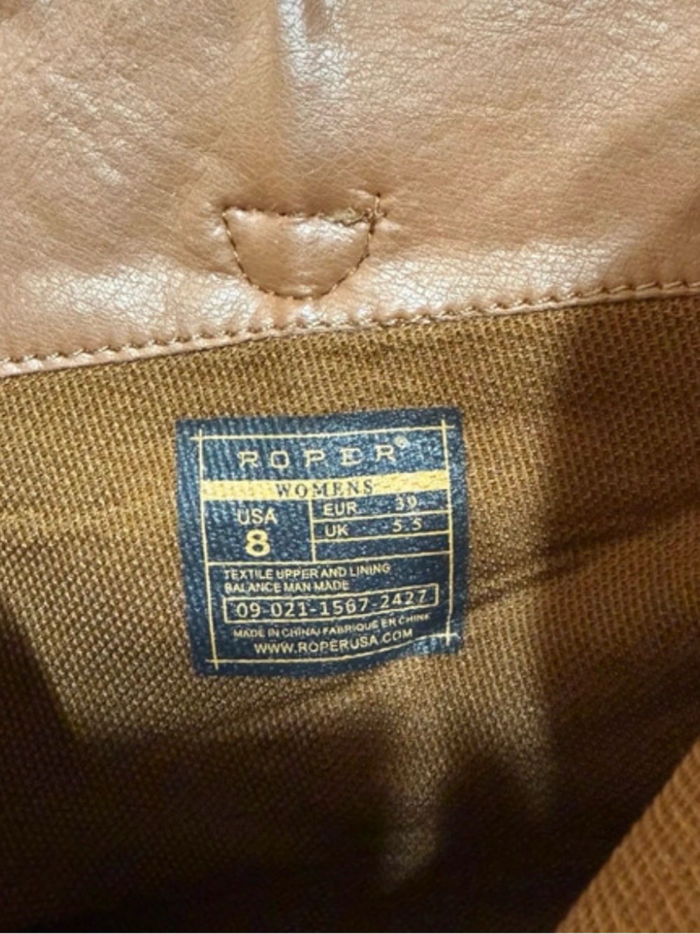 Roper Brown Embossed Western Zip-Ankle Boots - Picture 3 of 5